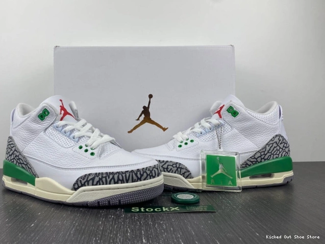Kicked Out Shoe Store CK9246-136 Lucky Green Jordan Retro 3 (W) 0813